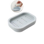 WNFJR Plastic Soap Dish, Soap Container, Double Layer Draining Soap Holder for Shower, Bathroom or Kitchen(Light Blue)