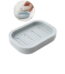 WNFJR Plastic Soap Dish, Soap Container, Double Layer Draining Soap Holder for Shower, Bathroom or Kitchen(Light Blue)