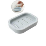 WNFJR Plastic Soap Dish, Soap Container, Double Layer Draining Soap Holder for Shower, Bathroom or Kitchen(Light Blue)