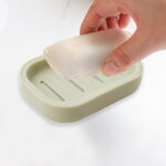 WNFJR Plastic Soap Dish, Soap Container, Double Layer Draining Soap Holder for Shower, Bathroom or Kitchen(Light Blue)