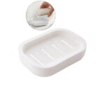 WNFJR Plastic Soap Dish, Soap Container, Double Layer Draining Soap Holder for Shower, Bathroom or Kitchen(White)