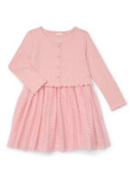 Wonder Nation Toddler Girls Tutu Dress and Ribbed Cardigan Set, 2-Piece, Sizes 12M-5T