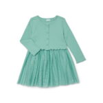 Wonder Nation Toddler Girls Tutu Dress and Ribbed Cardigan Set, 2-Piece, Sizes 12M-5T