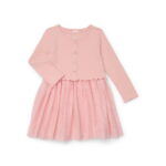 Wonder Nation Toddler Girls Tutu Dress and Ribbed Cardigan Set, 2-Piece, Sizes 12M-5T