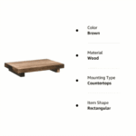 Wood Pedestal Soap Stand Bathroom Kitchen Countertop Tray Farmhouse Riser Dish Holder