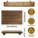 Wood Pedestal Soap Stand Bathroom Kitchen Countertop Tray Farmhouse Riser Dish Holder