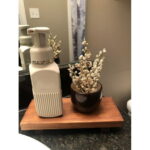 Wood Riser for Decor, 8.66X3.54in Wood Pedestal Stand, Small Wooden Riser,Dish Soap Tray Wood Tray for Bathroom, Wood Riser for Kitchen Counter