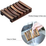 Wood Soap Dish 2 Pack Wooden Soap Holder for Shower Bathroom Kitchen Sinks