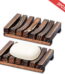Wood Soap Dish 2 Pack Wooden Soap Holder for Shower Bathroom Kitchen Sinks