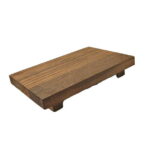 Wooden Pedestal Stand Wooden Display Tray Soap Dish Wood Riser for Display for Coffee Table Indoor Kitchen Counter Decoration Rectangle