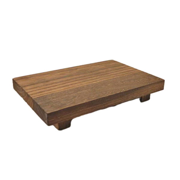 Wooden Pedestal Stand Wooden Display Tray Soap Dish Wood Riser for Display for Coffee Table Indoor Kitchen Counter Decoration Rectangle