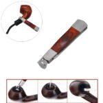Wooden Pipe Tool With Steel Tamper Red 3-In-1 Smoking Accessory, By Meiiso, Large Inventory!