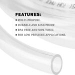 YOUHO Clear Vinyl Tubing - ID 5/8in PVC Tube Food Grade Flexible Plastic Pipe Hose for Homebrewing, Siphon Pump 6 Meters(20ft) Length