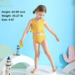Younger Tree Toddler Baby Girls Summer Swimsuit Sleeveless Striped Swimwear Two-Piece Suit Beach Bikini for 12-18 Months