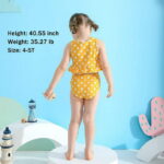Younger Tree Toddler Baby Girls Summer Swimsuit Sleeveless Striped Swimwear Two-Piece Suit Beach Bikini for 12-18 Months