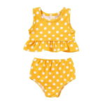 Younger Tree Toddler Baby Girls Summer Swimsuit Sleeveless Striped Swimwear Two-Piece Suit Beach Bikini for 12-18 Months