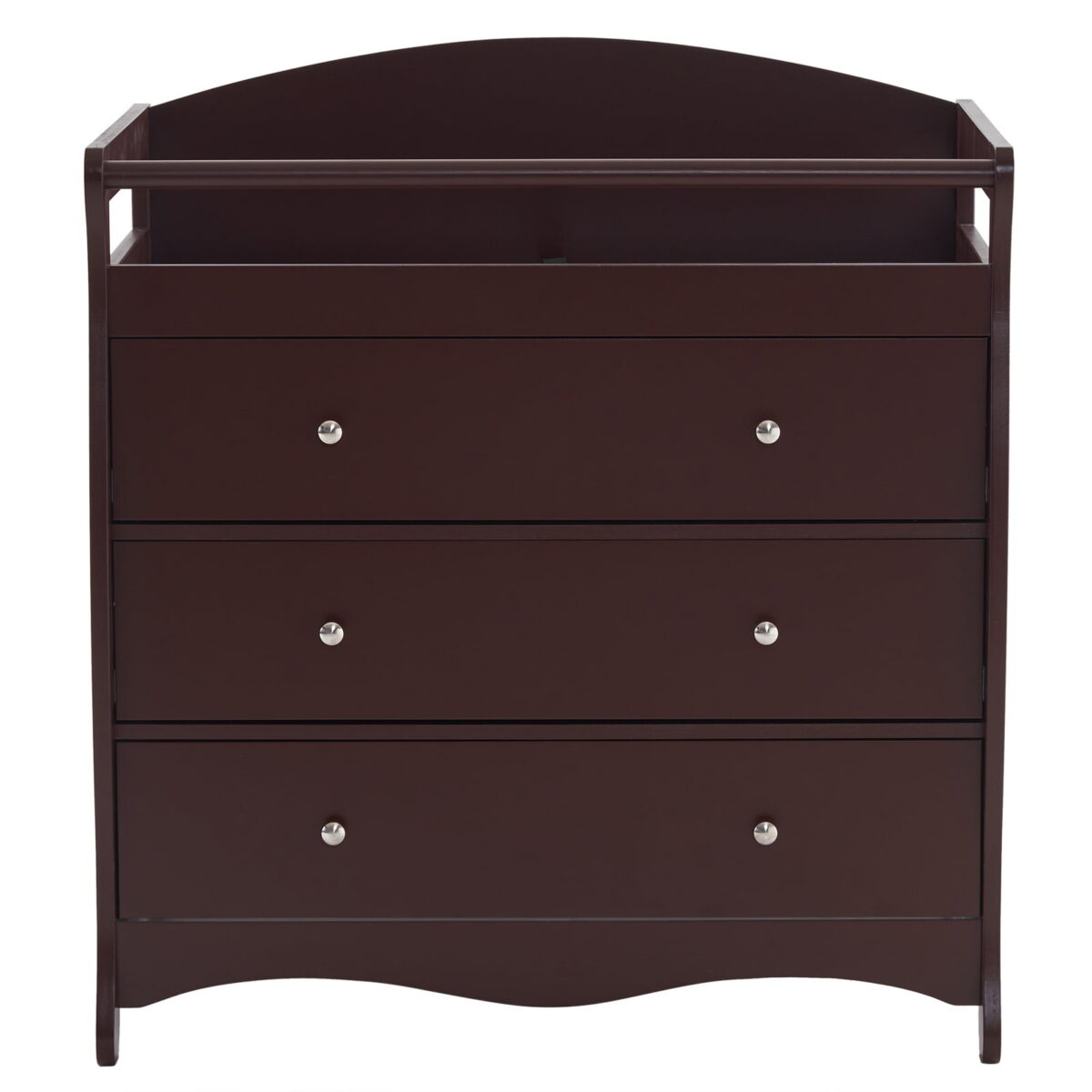 Zimtown Wood Changing Table with Drawers,Baby Dresser, Infant Diaper Station Nursery Organizer, Brown