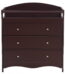 Zimtown Wood Changing Table with Drawers,Baby Dresser, Infant Diaper Station Nursery Organizer, Brown