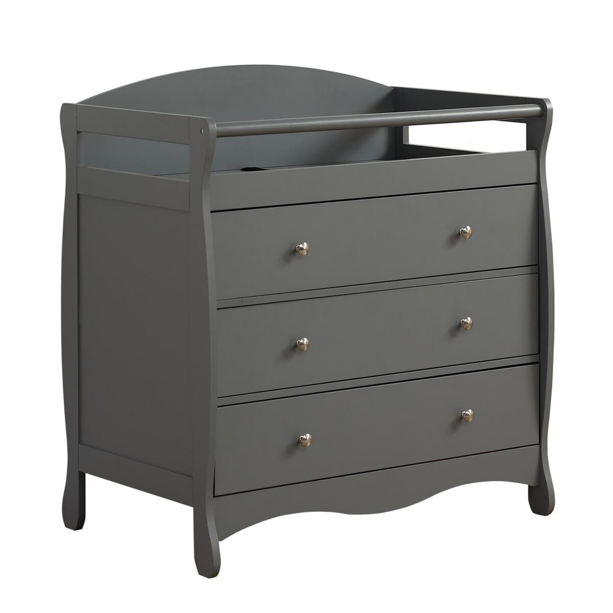 Zimtown Wood Changing Table with Drawers,Baby Dresser, Infant Diaper Station Nursery Organizer, Gray