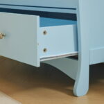 Zimtown Wood Changing Table with Drawers,Baby Dresser, Infant Diaper Station Nursery Organizer, Light Blue