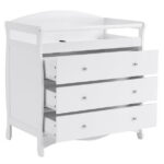 Zimtown Wood Changing Table with Drawers,Baby Dresser, Infant Diaper Station Nursery Organizer, White
