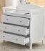 Zimtown Wood Changing Table with Drawers,Baby Dresser, Infant Diaper Station Nursery Organizer, White