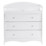 Zimtown Wood Changing Table with Drawers,Baby Dresser, Infant Diaper Station Nursery Organizer, White