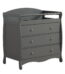 Zimtown Wood Changing Table with Drawers,Baby Dresser, Infant Diaper Station Nursery Organizer, Gray