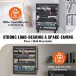 12U Open Frame Server Rack, 15''-40'' Adjustable Depth, Free Standing or Wall Mount Network Server Rack, 4 Post AV Rack with Casters, Holds All Your - Pappy Mall