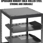 12U Open Frame Server Rack, 15''-40'' Adjustable Depth, Free Standing or Wall Mount Network Server Rack, 4 Post AV Rack with Casters, Holds All Your - Pappy Mall