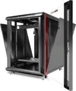 15U Server Cabinet Networking Rack 35-inch Depth Standing Enclosed Locking Network Enclosure on Wheels - POWERSTRIP - CASTERS - SHELF - DUST-PROOF - Pappy Mall
