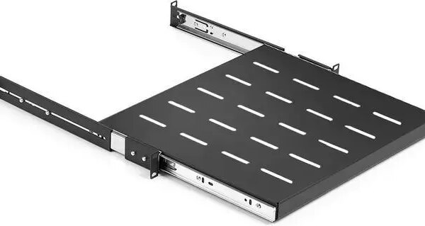 1U Sliding Rack Shelf 19" Server Rack Mount Cabinet 14"-22" Adjustable Depth 4 Post - Pappy Mall