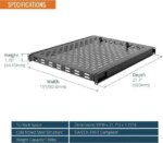 1U Sliding Rack Shelf,4-Post Vented Rack Mount Shelf,21.7in Deep with Adjustable Mounting Depth 21.7-35.4in,Supports to 110lbs,for 19 Inch AV/Network - Pappy Mall