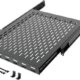 1U Sliding Rack Shelf,4-Post Vented Rack Mount Shelf,21.7in Deep with Adjustable Mounting Depth 21.7-35.4in,Supports to 110lbs,for 19 Inch AV/Network - Pappy Mall