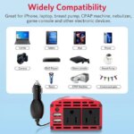 300W Power Inverter DC 12V to 110V AC Car Inverter with 4.2A Dual USB Car Adapter - Pappy Mall