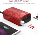 300W Power Inverter DC 12V to 110V AC Car Inverter with 4.2A Dual USB Car Adapter - Pappy Mall