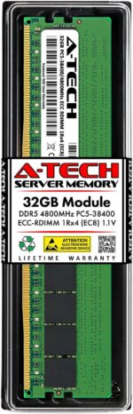 32GB RAM Replacement for Micron MTC20F1045S1RC48BA2 | DDR5 4800MHz PC5-38400 ECC RDIMM 1Rx4 Server Memory - Pappy Mall