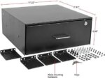 4U drawer mounts in EIA-standard 19 in. 2-post rack to store tools, notes, cables, computer discs and other essential rack equipment accessories up to - Pappy Mall
