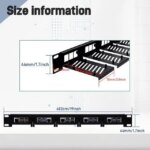 52Pi 19 Inch 1U Rack Mount for Raspberry Pi 5/4B/3B+/3B, Removable Rack with 5 Mounting Ports, Compatible with 19 inch Server Cabinets - Pappy Mall