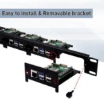 52Pi 19 Inch 1U Rack Mount for Raspberry Pi 5/4B/3B+/3B, Removable Rack with 5 Mounting Ports, Compatible with 19 inch Server Cabinets - Pappy Mall