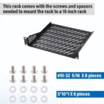 52Pi 1U Rack Shelf, 10 inch Rack Accessories for DeskPi Rackmate T0/T1 Server Cabinets - Pappy Mall