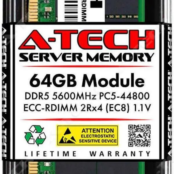 64GB RAM Replacement for Samsung M321R8GA0PB0-CWM | DDR5 5600MHz PC5-44800 ECC RDIMM 2Rx4 Server Memory - Pappy Mall