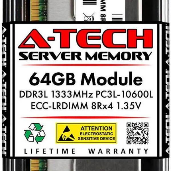 64GB RAM Replacement for Samsung M386B8G70DE0-YH93 | DDR3 1333MHz PC3-10600 ECC LRDIMM 8Rx4 Server Memory - Pappy Mall