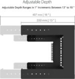 6U Wall Mount Open Frame Rack-19 Inch Server Equipment Rack- Adjustable Depth 13-18 Inches 2 Post Open Frame Cabinet- Black (6U13-18InD) - Pappy Mall