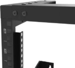 6U Wall Mount Open Frame Rack-19 Inch Server Equipment Rack- Adjustable Depth 13-18 Inches 2 Post Open Frame Cabinet- Black (6U13-18InD) - Pappy Mall