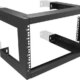 6U Wall Mount Open Frame Rack-19 Inch Server Equipment Rack- Adjustable Depth 13-18 Inches 2 Post Open Frame Cabinet- Black (6U13-18InD) - Pappy Mall