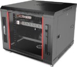 9U Wall Mount Server Cabinet Enclosure Network Rack ACCESSORIES INCLUDED Vented Shelf - Cooling Fan - Hardware- Feet - 24-Inch Depth - Lockable - Pappy Mall
