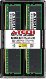 A-Tech 128GB (2x64GB) 2Rx4 PC5-38400R DDR5 4800 MHz EC8 RDIMM ECC Registered DIMM 288-Pin Dual Rank x4 Server & Workstation RAM Memory Upgrade Kit - Pappy Mall