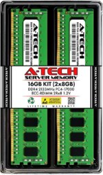 A-Tech 16GB (2x8GB) 2Rx8 PC4-17000R DDR4 2133 MHz ECC RDIMM Registered DIMM 288-Pin Dual Rank x8 Server & Workstation RAM Memory Upgrade Kit - Pappy Mall