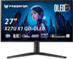 Acer 27" 240 Hz OLED WQHD Gaming Monitor 0.03ms (G to G) FreeSync Premium Pro (AMD Adaptive Sync) Flat Panel Predator X27U X1bmiiphx - Pappy Mall